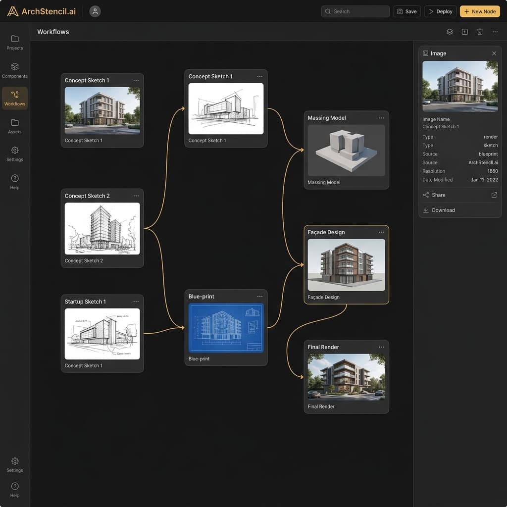 ArchStencil.ai Workflow Builder